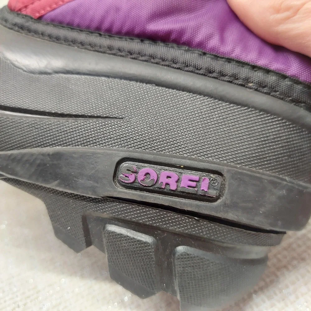 New Sorel Disney Frozen 2 Anna Snow Boots Purple Red Girls Size 13 LC3667-594